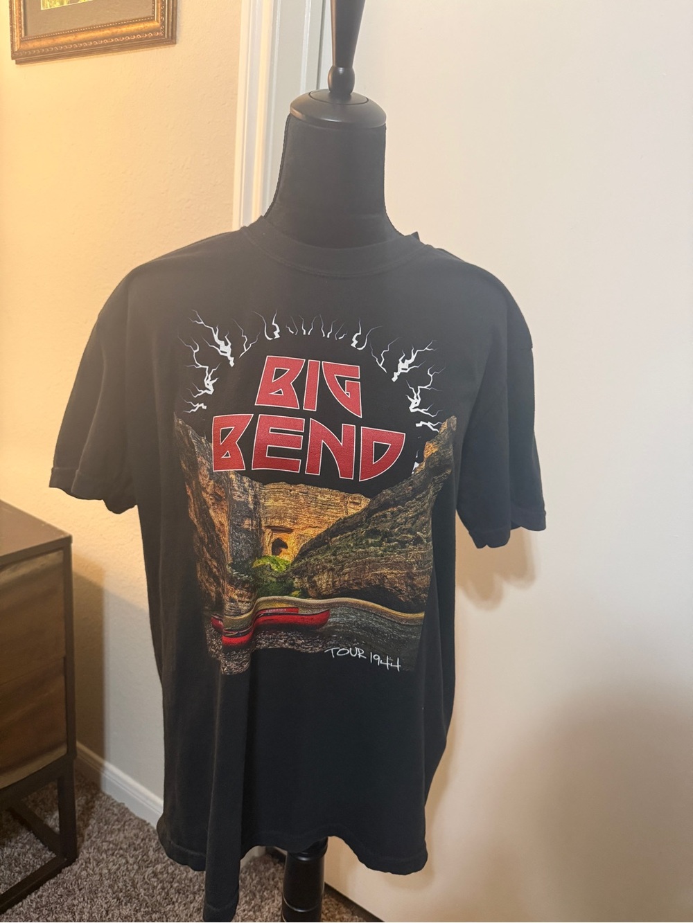 Comfort Colors Black Big Bend Graphic Tee with Red Logo